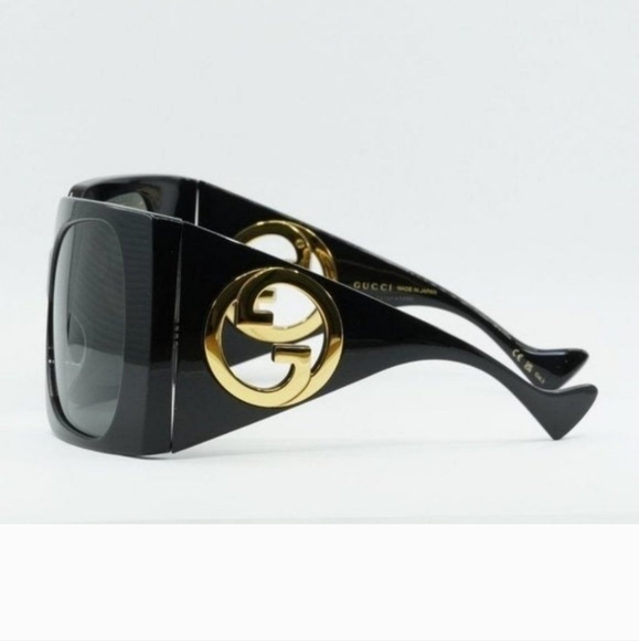 AUTH NEW GUCCI WRAP BLACK SUNGLASSES SZ XL NWT - Picture 3 of 9
